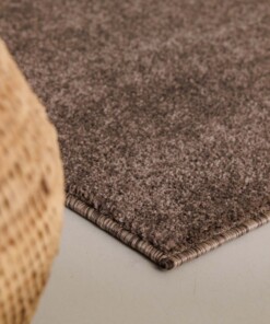 Kurzflor Teppich Quadratisch Fine - Mocca