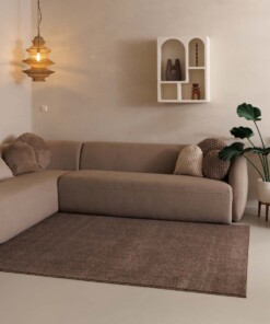 Kurzflor Teppich Fine - Mocca - sfeer