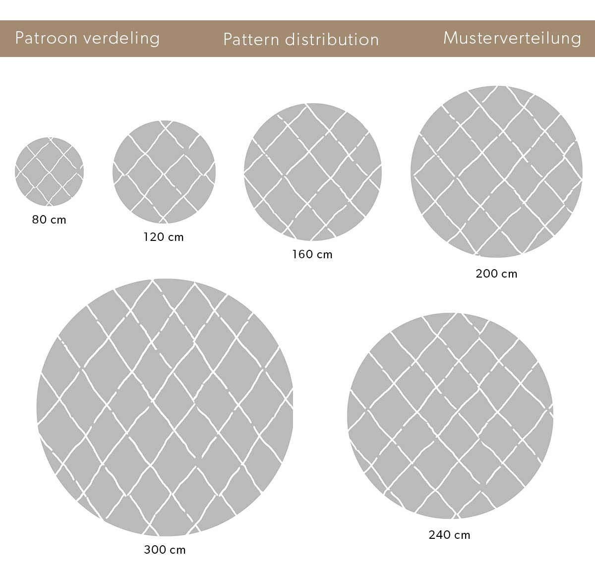 Hochflor Teppich Rund Rautenmuster Artisan - Grau/Weiß Hochflor Teppich Rund Rautenmuster Artisan - Grau/Weiß
