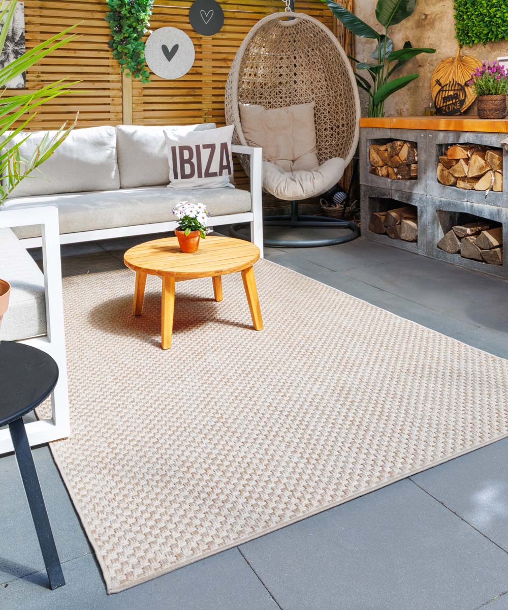 Outdoor Teppich Jute Optik - Alvra Base Beige Outdoor Teppich Jute Optik - Alvra Base Beige