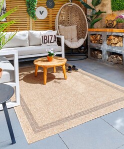 Outdoor Läufer Jute Optik - Elara Beige/Anthrazit