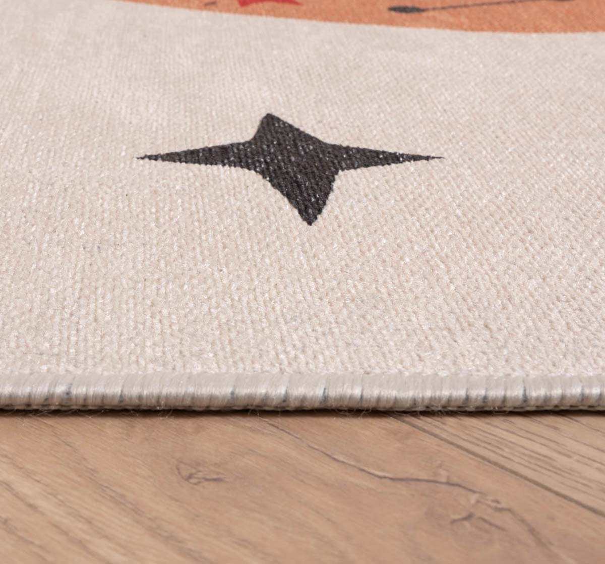 Kinderteppich Hase - Happy Dreams Bunt - close up Kinderteppich Hase - Happy Dreams Bunt - close up