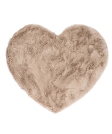Teppich Herzen Flauschig - Fluffy Taupe - overzicht, thumbnail