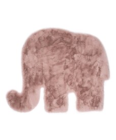 Flauschiger Kinderteppich Elefant - Fluffy Rosa - overzicht, thumbnail