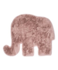 Flauschiger Kinderteppich Elefant - Fluffy Rosa - overzicht