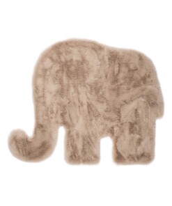 Flauschiger Kinderteppich Elefant - Fluffy Taupe - overzicht