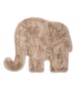 Flauschiger Kinderteppich Elefant - Fluffy Taupe - overzicht, thumbnail
