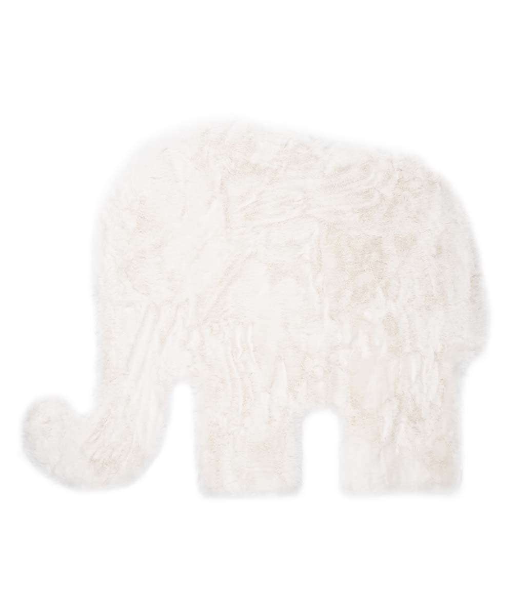 Flauschiger Kinderteppich Elefant - Fluffy Weiß - overzicht Flauschiger Kinderteppich Elefant - Fluffy Weiß - overzicht