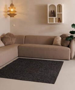 Schlingenteppich Quadratisch Lush - Anthrazit - sfeer