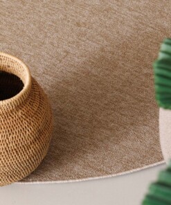 Schlingenteppich Rund Lush - Beige