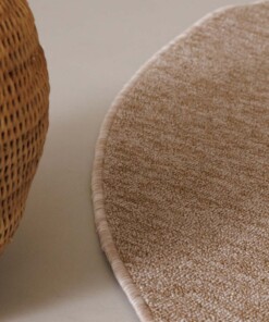 Schlingenteppich Rund Lush - Beige