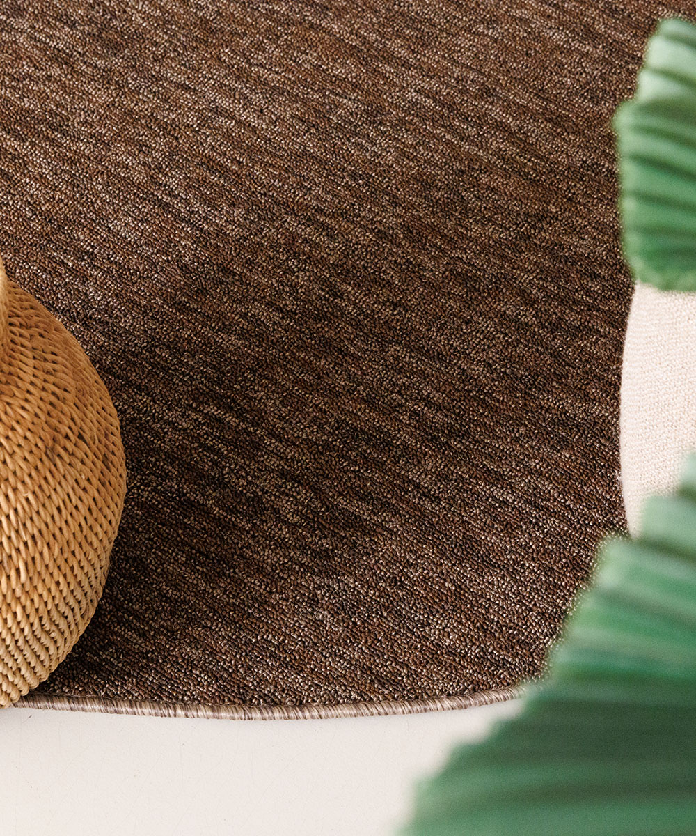 Schlingenteppich Rund Lush - Braun Schlingenteppich Rund Lush - Braun