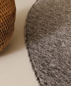 Schlingenteppich Rund Lush - Grau