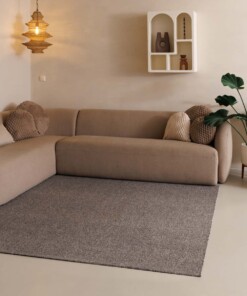 Schlingenteppich Quadratisch Lush - Grau