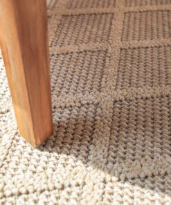 Outdoor Teppich Raute - Retreat Beige