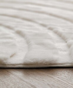 Runder Flauschiger Teppich - Carvy Creme - close up, thumbnail Runder Flauschiger Teppich - Carvy Creme - close up, thumbnail