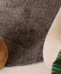 Teppich Rund Kurzflor Fine - Grau