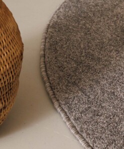 Teppich Rund Kurzflor Fine - Hellgrau