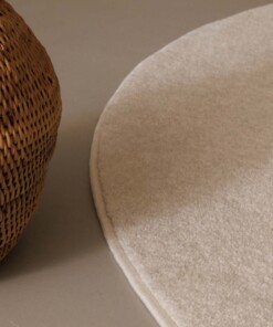 Teppich Rund Kurzflor Fine - Champagner