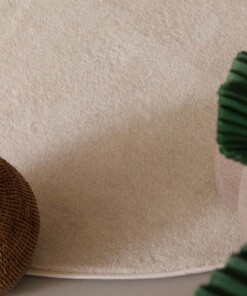 Teppich Rund Kurzflor Fine - Champagner