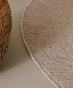 Schlingenteppich Rund Lush - Creme