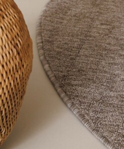 Schlingenteppich Rund Lush - Taupe