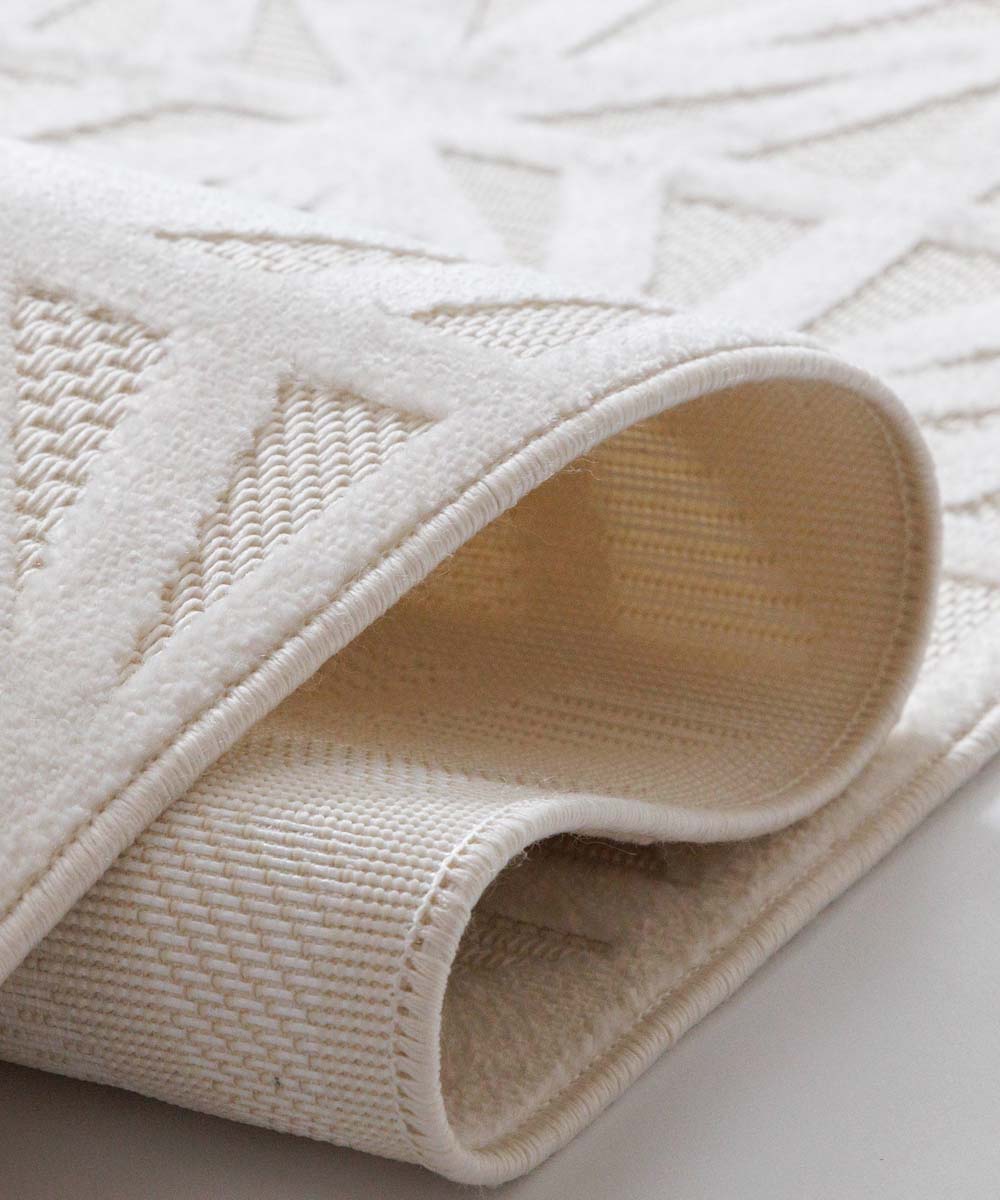 Balkonteppich - Elvora Bloom Creme - close up Balkonteppich - Elvora Bloom Creme - close up