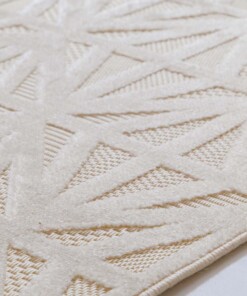 Balkonteppich - Elvora Bloom Creme - close up