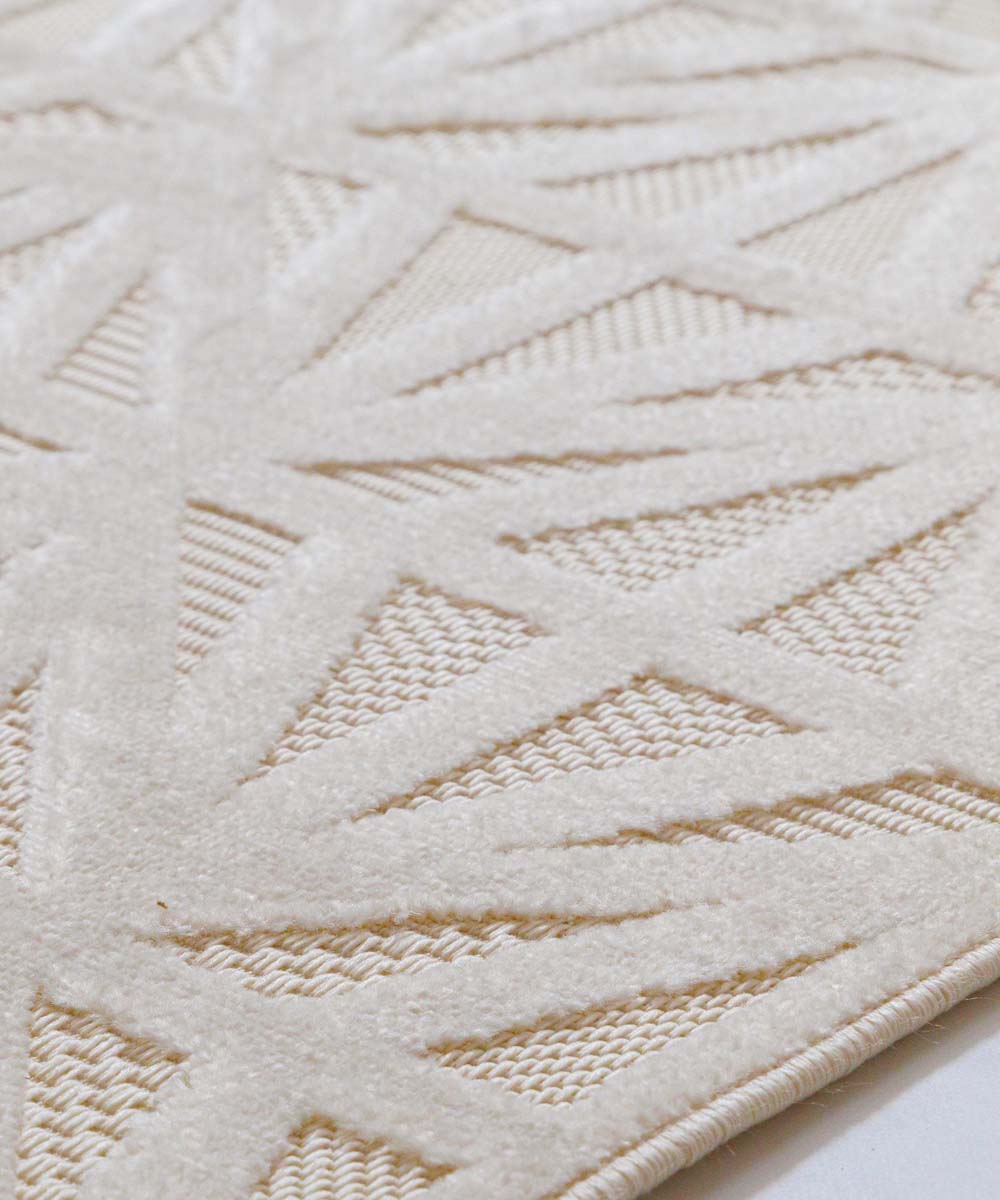 Balkonteppich - Elvora Bloom Creme - close up Balkonteppich - Elvora Bloom Creme - close up