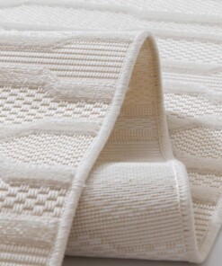 Balkonteppich - Elvora Flow Creme - close up, thumbnail