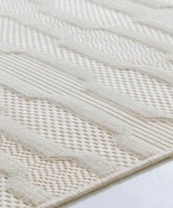 Balkonteppich - Elvora Flow Creme - close up