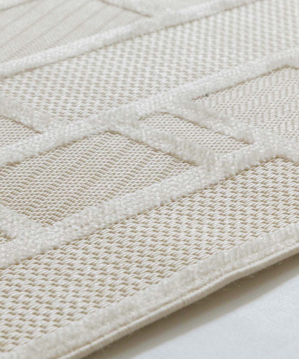 Balkonteppich - Elvora Mosaic Creme - close up Balkonteppich - Elvora Mosaic Creme - close up