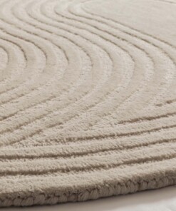 Runder Design Teppich - Balans Dual Elfenbein - close up, thumbnail Runder Design Teppich - Balans Dual Elfenbein - close up, thumbnail