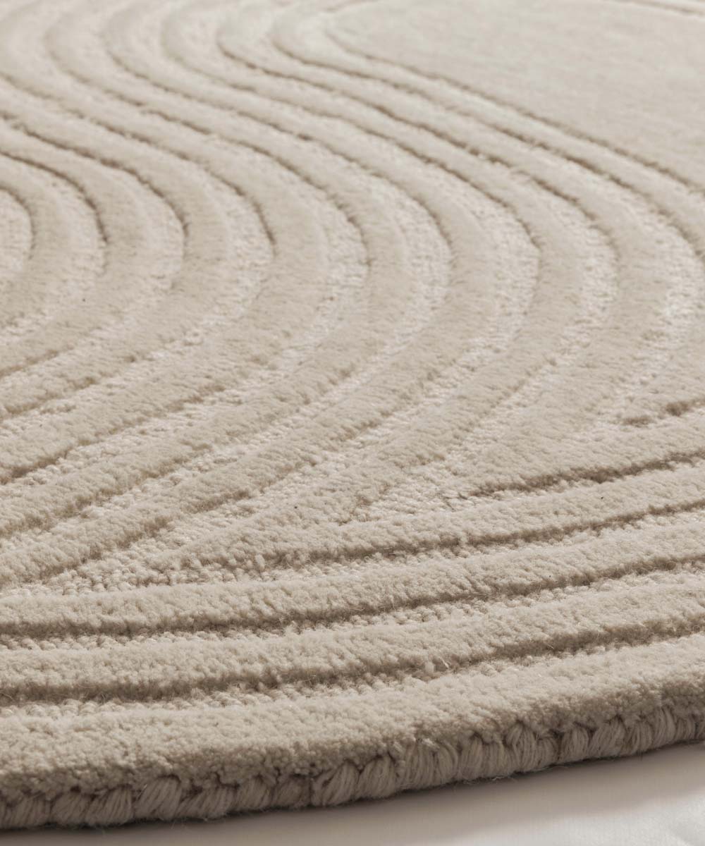 Runder Design Teppich - Balans Dual Elfenbein - close up Runder Design Teppich - Balans Dual Elfenbein - close up