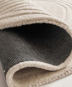 Runder Design Teppich - Balans Dual Elfenbein - close up, thumbnail Runder Design Teppich - Balans Dual Elfenbein - close up, thumbnail