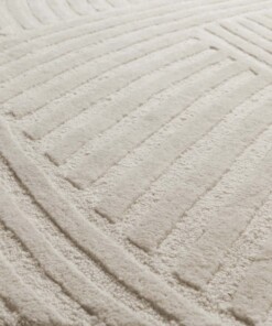 Runder Design Teppich - Balans Field Elfenbein - close up