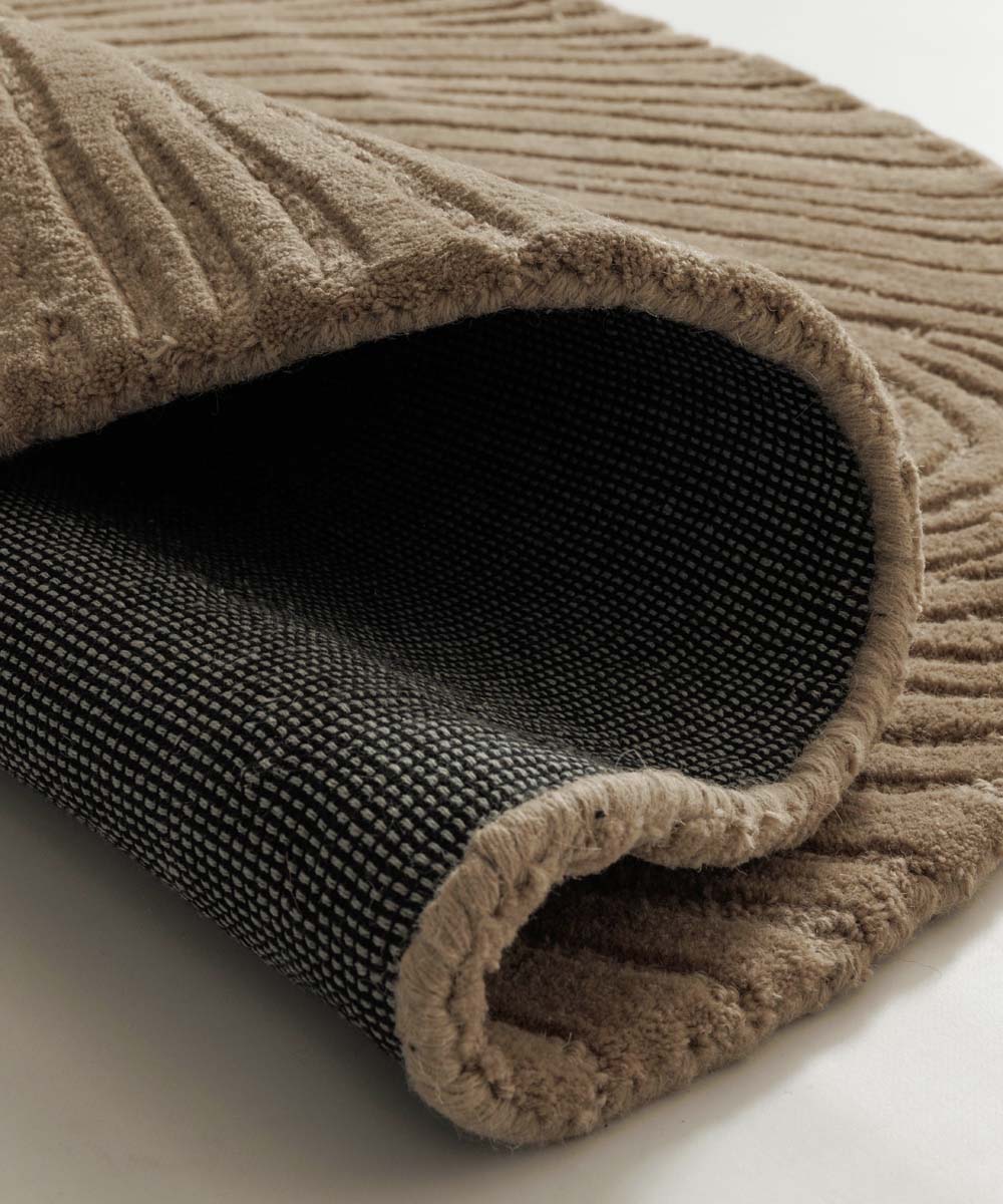 Runder Design Teppich - Balans Tree Beige - close up Runder Design Teppich - Balans Tree Beige - close up