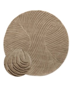 Runder Design Teppich - Balans Tree Beige - overzicht