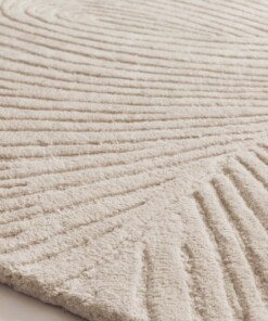 Runder Design Teppich - Balans Tree Elfenbein - close up, thumbnail Runder Design Teppich - Balans Tree Elfenbein - close up, thumbnail