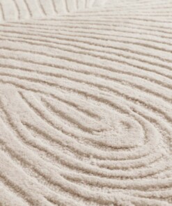 Runder Design Teppich - Balans Tree Elfenbein - close up, thumbnail Runder Design Teppich - Balans Tree Elfenbein - close up, thumbnail