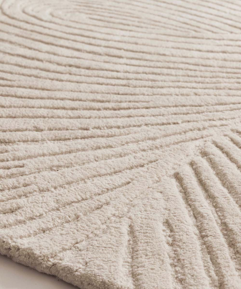 Runder Design Teppich - Balans Tree Elfenbein - close up Runder Design Teppich - Balans Tree Elfenbein - close up