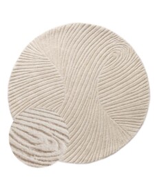 Runder Design Teppich - Balans Tree Elfenbein - overzicht, thumbnail
