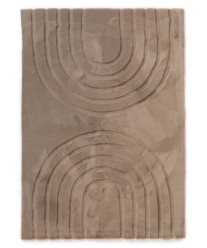 Flauschiger Teppich - Carvy Taupe - overzicht, thumbnail