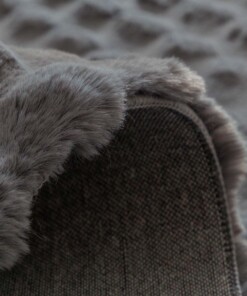 Flauschiger Teppich - Cloud Grau - close up