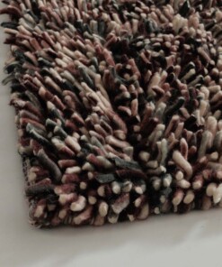 Hochflor Wollteppich - Aurelia lila - close up, thumbnail