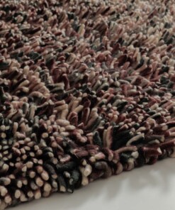 Hochflor Wollteppich - Aurelia lila - close up