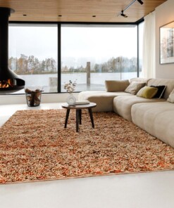 Hochflor Wollteppich - Aurelia terrakotta - sfeer
