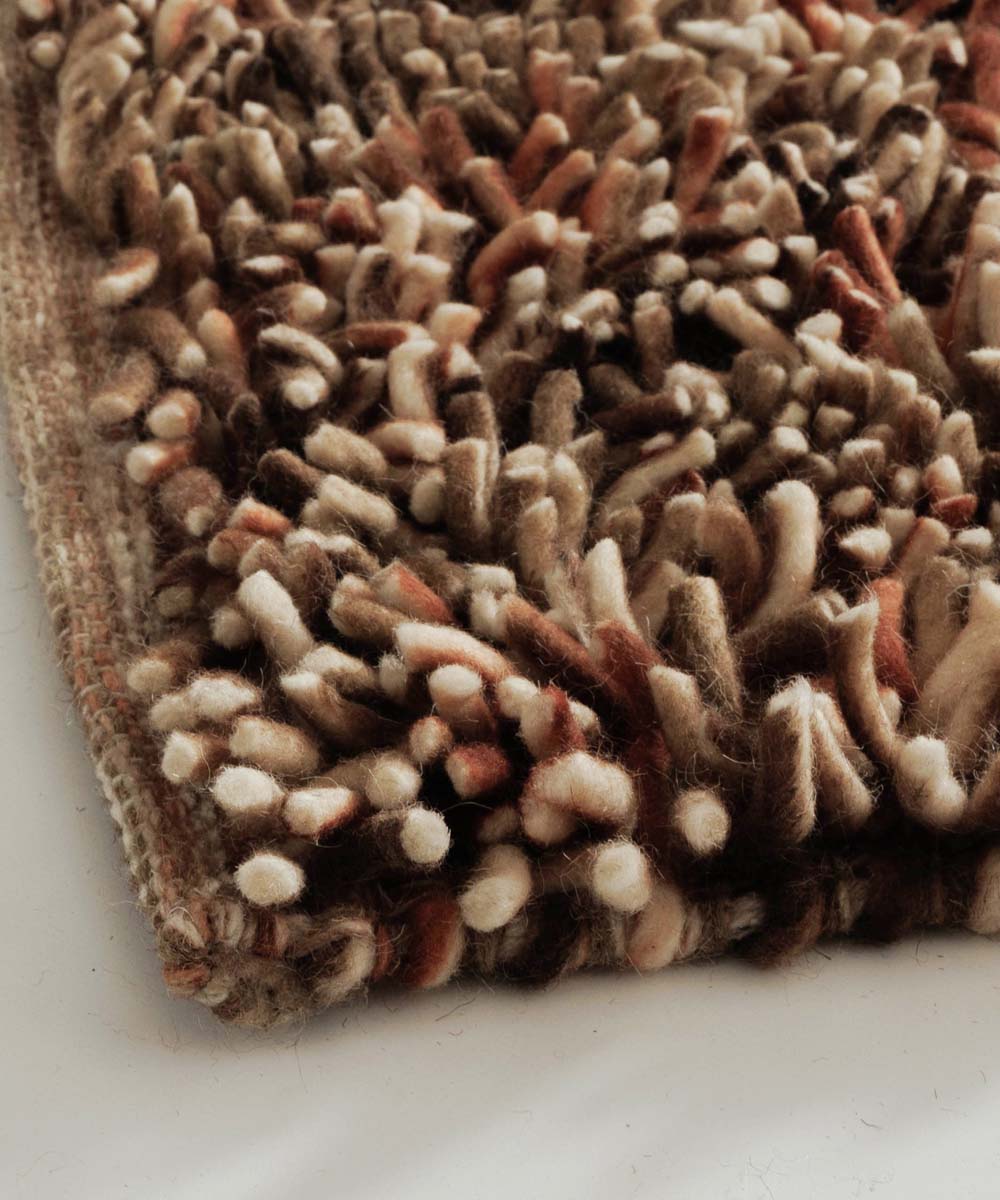 Hochflor Wollteppich - Aurelia terrakotta - close up Hochflor Wollteppich - Aurelia terrakotta - close up