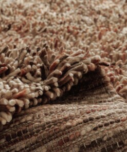 Hochflor Wollteppich - Aurelia terrakotta - close up