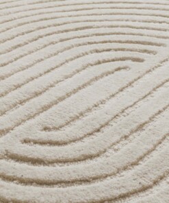 Japandi Teppich - Balans Elfenbein - close up, thumbnail Japandi Teppich - Balans Elfenbein - close up, thumbnail